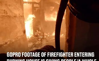 GoPro footage of firefighter entering burning house is giving people 'a whole new level of respect' for them