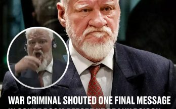 War criminal shouted one final message in court room before he drank poison and died on live TV