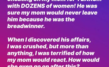 My Dad Had Dozens of Affairs, Thinking Our Mom Would Never Leave Him – What She Did to Him Stunned Everyone