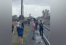 Florida train slams into fire truck, leaving firefighters, passengers injured