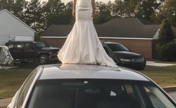 I Stepped Outside One Morning and Saw a Woman in a Wedding Dress on My Husband's Car Roof