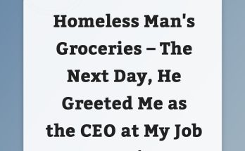 I Paid for a Homeless Man's Groceries – The Next Day, He Greeted Me as a CEO at My Job Interview