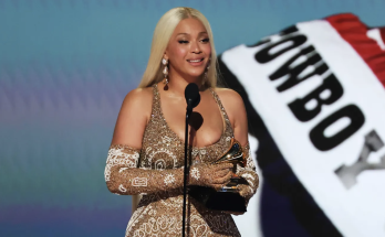 Beyoncé honors first responders in Grammys speech for album of the year win