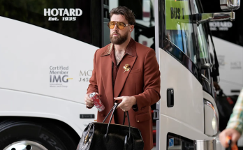 Travis Kelce channels inner ‘70s with Super Bowl LIX pre-game fit