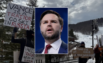 JD Vance's visit to Vermont ski resort interrupted by pro-Ukraine demonstrators after Zelenskyy exchange