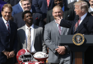 Nick Saban says former Alabama player 'pushed the red button' in Oval Office during Trump White House visit