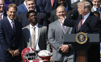 Nick Saban says former Alabama player 'pushed the red button' in Oval Office during Trump White House visit