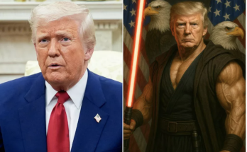 White House Shares AI Photo of Donald Trump on Star Wars Day — Here’s Why the Color of His Lightsaber Is Confusing People
