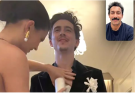 Kylie Jenner Helps Timothée Chalamet Get Ready for Their Red Carpet Debut in New Photo Shared by Designer