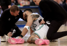 Celtics lose Jayson Tatum to apparent serious injury after squandering another double-digit lead to Knicks