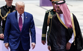 Saudi fighter jets escort Air Force One as Trump arrives to meet crown prince