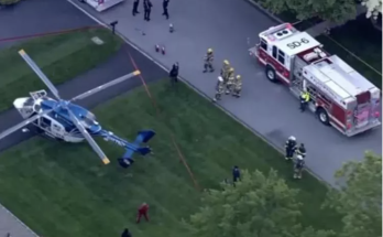 'Out of Control' Medical Helicopter Makes Emergency Landing on Residential Street, No Injuries Reported