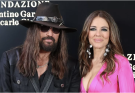 Billy Ray Cyrus and Elizabeth Hurley Stylishly Make Their Red Carpet Debut as a Couple in Rome