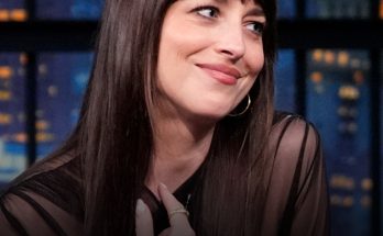 Dakota Johnson, 35, Steps Out in Sheer Black Dress While Promoting Her Upcoming Movie 'Materialists' – Photos