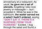 A Waiter Served Me a Dish I Didn't Order – When I Complained, He Whispered Something That Changed My Life